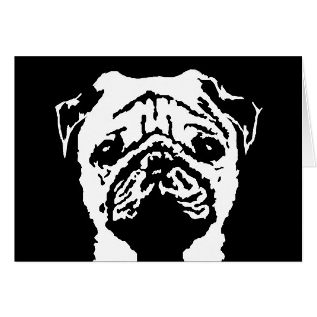 Presentes do Pug - cartão (Frente Horizontal)