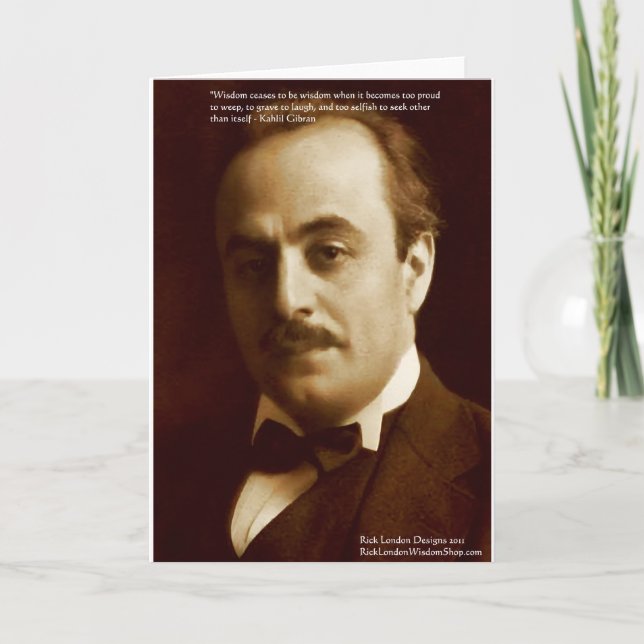 Presentes e Cartões com Citação de Kahlil Gibran " (Frente)