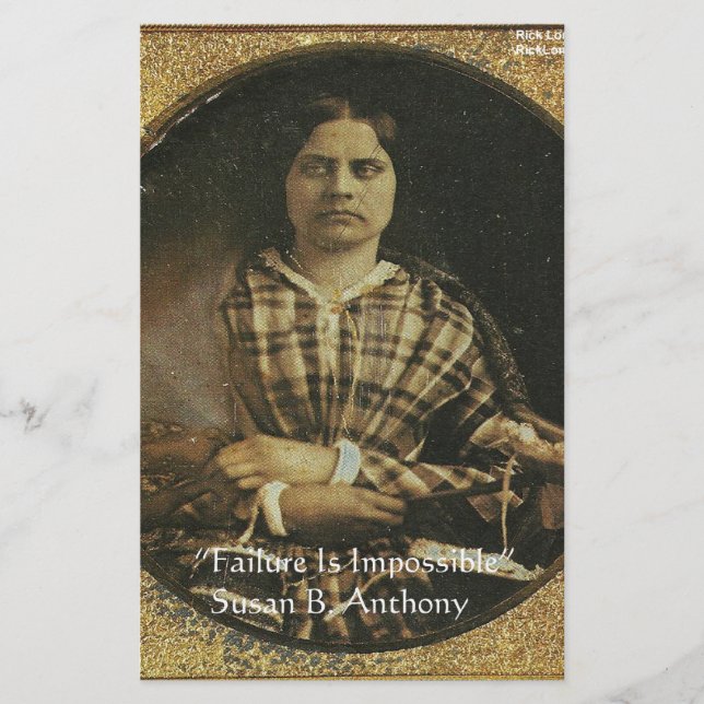 Presentes e Cartões com Citações de Susan B Anthon (Frente)