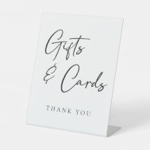 Presentes e Cartões Simples de Casamento Elegante