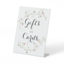 Presentes e placas de chá de casamento Escoar e Sa