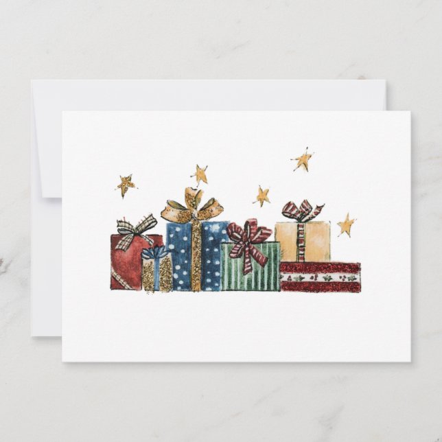 Presentes embrulhados para um aniversário (Frente)