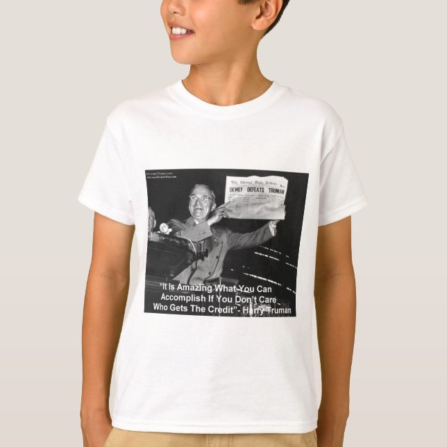 Presentes Engraçados Dewey Derrota Truman Camiseta (Frente)
