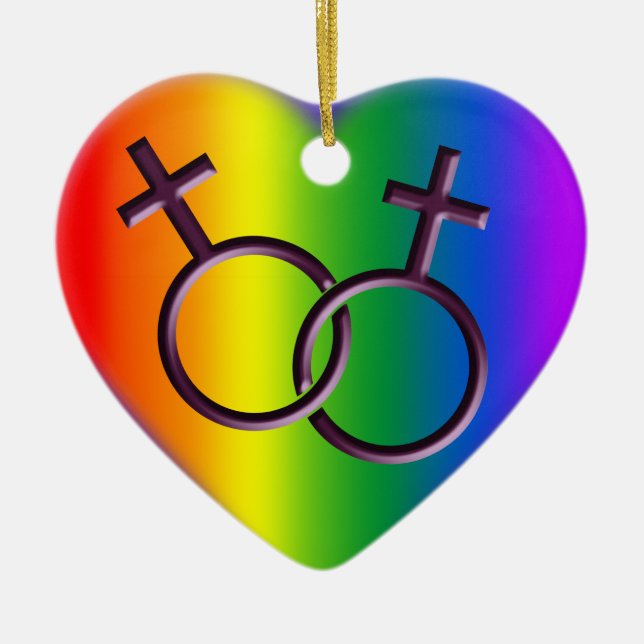 Presentes lésbicas personalizados ornamento do (Frente)