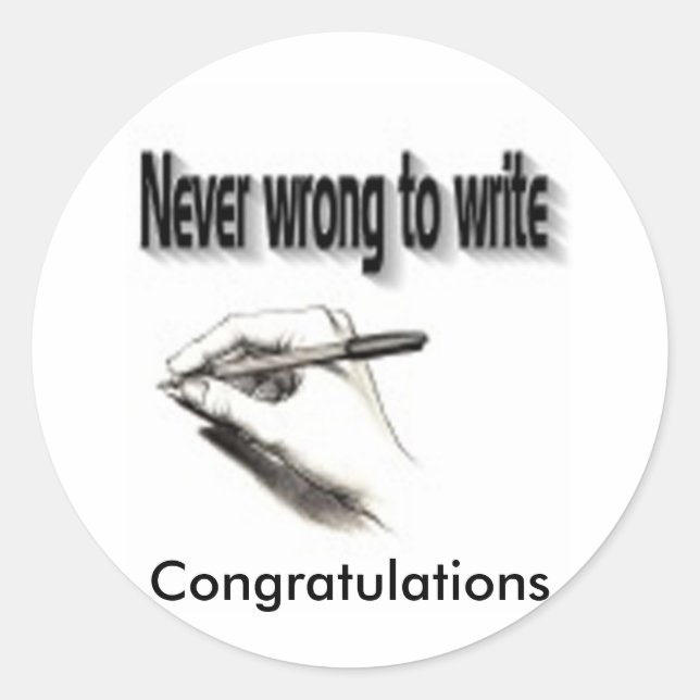 Presentes para adesivos de escritores (Frente)