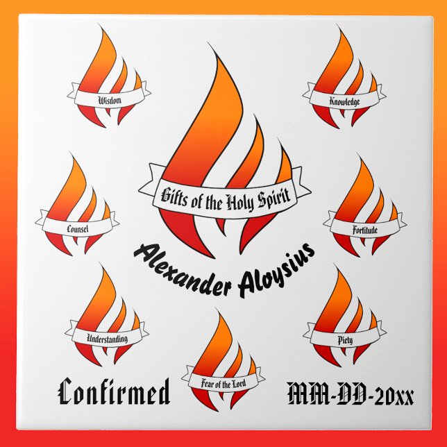 Presentes personalizados da confirmação do Espírit (Criador carregado)