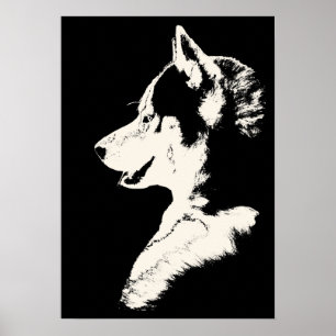 Presentes roncos do Malamute do poster da arte do