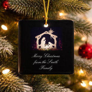Presépio Feliz Natal Ornamento de Cerâmica