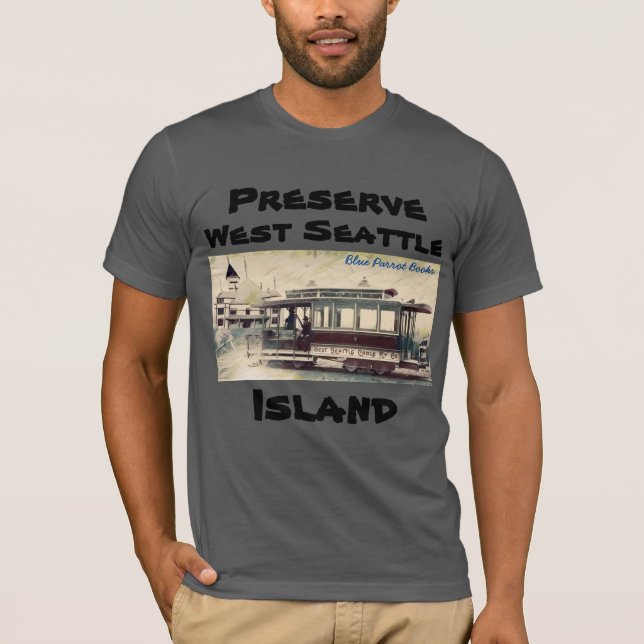 Preservar Carro de Camisa T da Ilha de Seattle Oci (Frente)