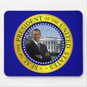 Presidente Barack Obama Mousepad - azul
