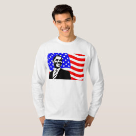 Presidente de bandeira dos EUA Barack Obama Camisa