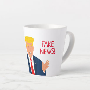 Presidente engraçado Trump cartoon latte caneca de