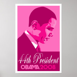 Presidente escuro Poster do rosa 44o de Obama