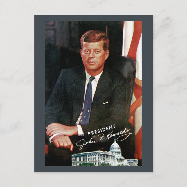Presidente John F. Cartão postal Kennedy Vintage (Frente)