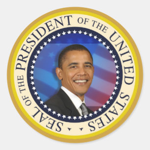 Presidente Obama Coleções Grande 3" etiqueta