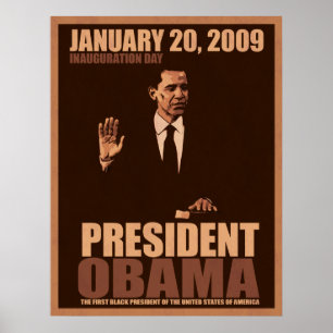 Presidente Obama Inauguração Poster