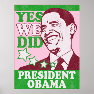 Presidente Obama Poster do vintage