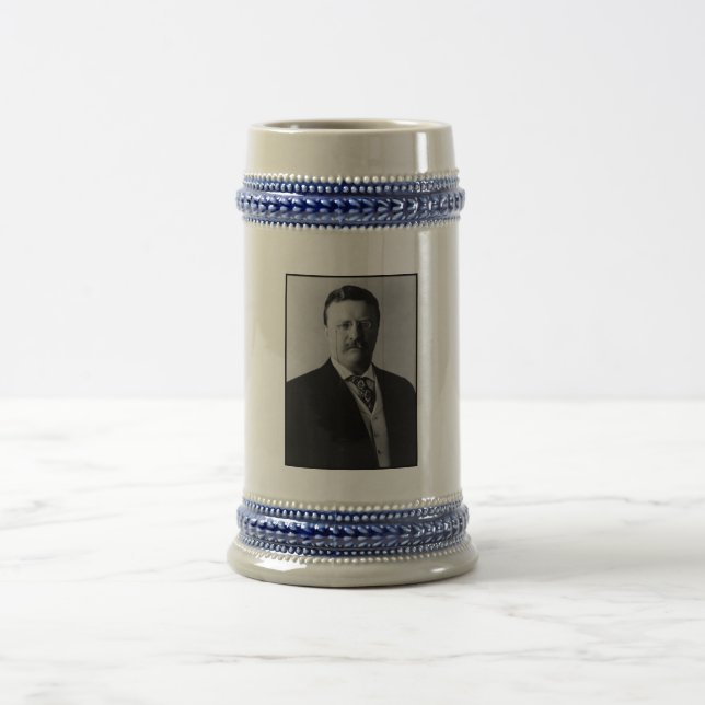 Presidente Theodore Roosevelt Retrato Beer Caneca  (Centro)
