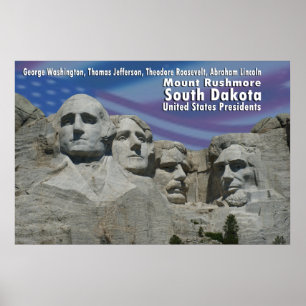 PRESIDENTES MEMORIAL POSTER DO MONTE RUSHMORE