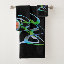 Preso no conjunto de toalhas do banho médio