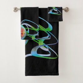 Preso no conjunto de toalhas do banho médio