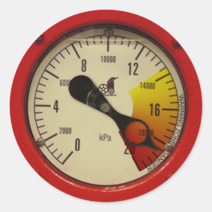 Pressão a vapor - Aviso! Adesivos