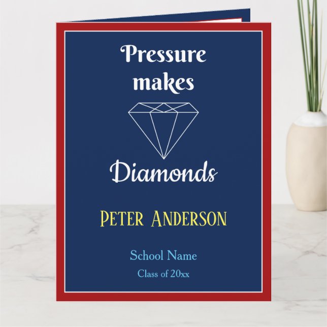 Pressão faz cartão de graduação de ouros (Frente)