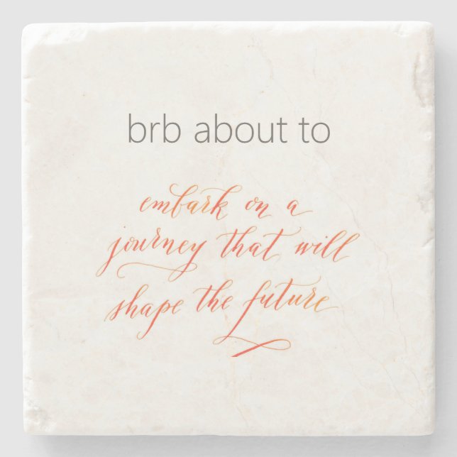 Prestes a embarcar Porta copos de pedra (Frente)