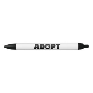 Preta Adote a caneta do impressão da pata do salvamento