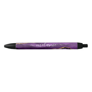 Preta Age a violeta violeta Dourada Caneta seu nome