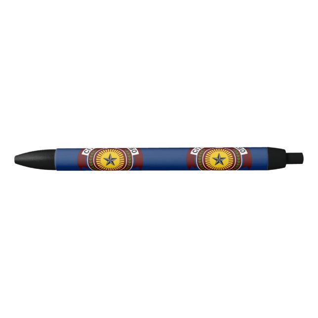 Preta Bandeira da Cidade de El Paso, Texas Caneta Tinta  (Frente)