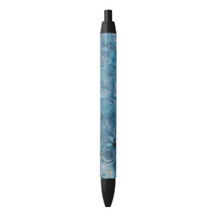 Preta Batik azul com caneta dos redemoinhos