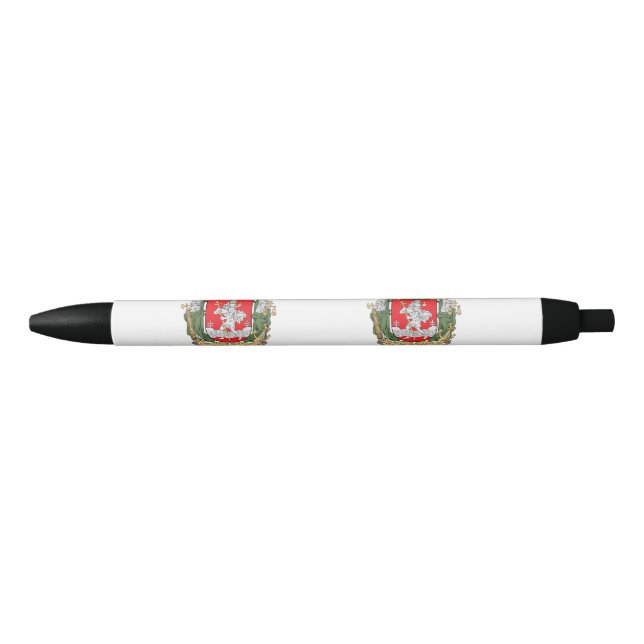 Preta Brasão de armas de Vilnius, Lituânia Caneta Tinta  (Frente)