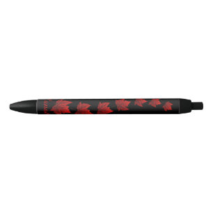 Preta Canadá Maple Leaf Caneta Canada Souvenir Caneta