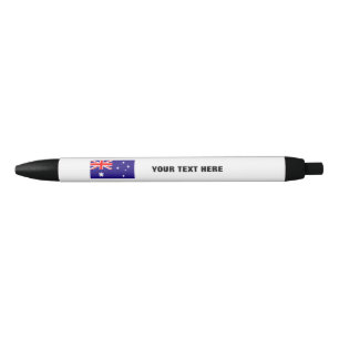 Preta Caneta australiana da bandeira com texto relativo