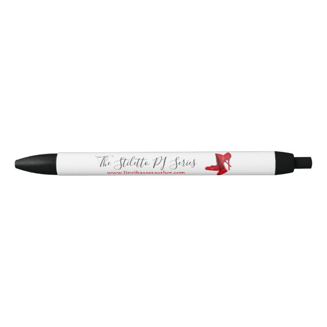 Preta Caneta Ballpoint vestindo Stilettos! (Frente)