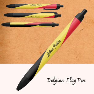 Preta Caneta Belga Personalizada, Bandeira Belga, Bélgic