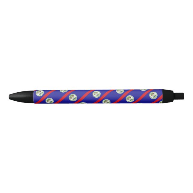 Preta Caneta Belize Flag Ballpoint (Frente)