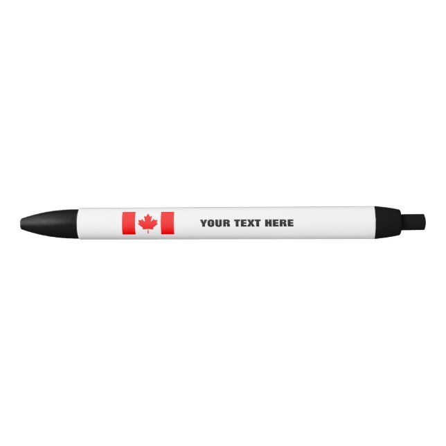Preta Caneta canadense da bandeira com texto (Frente)