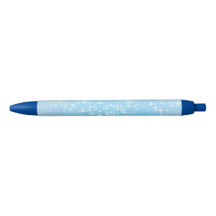 Preta caneta colorida da escola azul