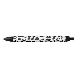Preta Caneta com acabamento preto - Estampa de leopardo