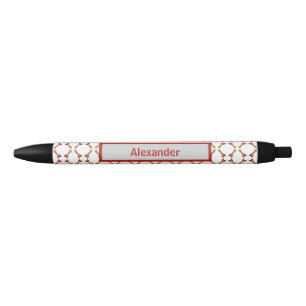 Preta Caneta com Anéis de Tricô de Nome Personalizado, P