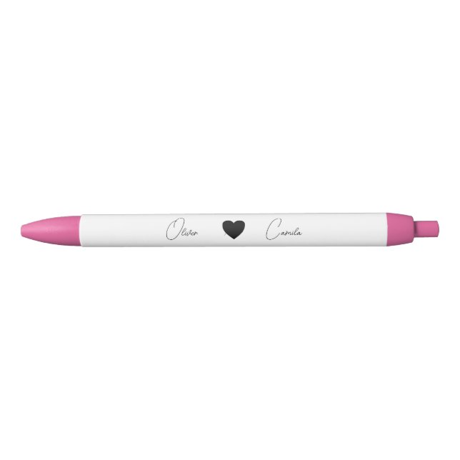 Preta Caneta com nome Personalizado, Caneta simpática pe (Frente)