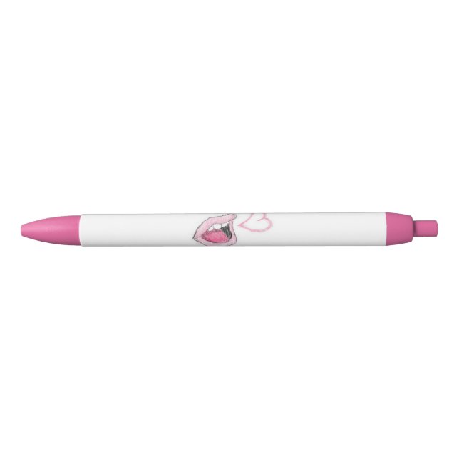 Preta Caneta cor-de-rosa dos lábios (Frente)