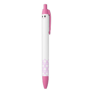 Preta Caneta Corações Rosa Kawaii