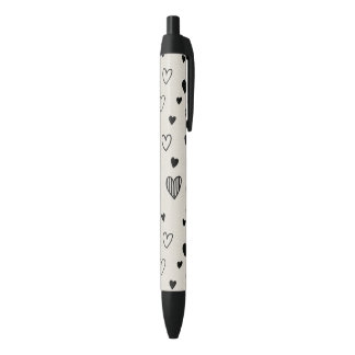 Preta caneta de amor preto e branco