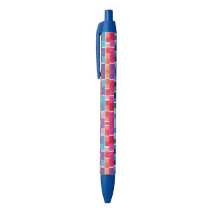 Preta caneta de amostras rosa e azul
