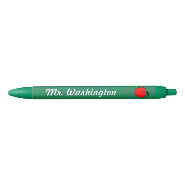 Preta Caneta de Apple do Professor de Chalkboard Verde (Frente)