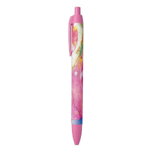Preta Caneta de Círculos de Vidro e de Aquarela