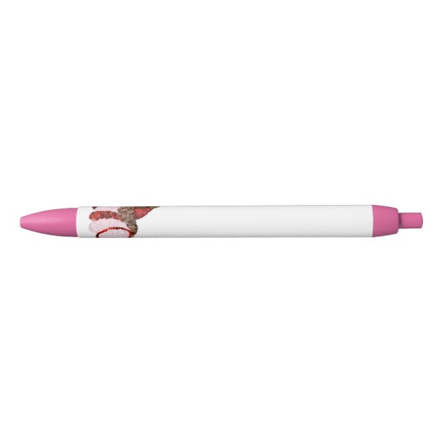 Preta Caneta de Coruja Rosa (Frente)